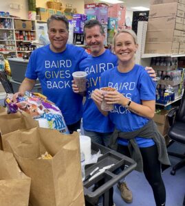 We love volunteers in the food pantry